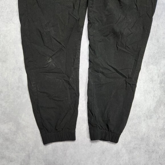 Athletex Jogger Pants Mens Large Black Tapered Drawstring Water Resistant Nylon - Picture 8 of 12